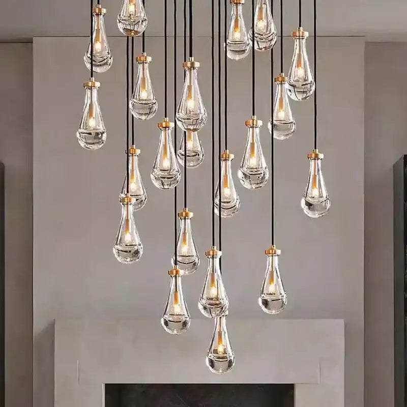 Black LED 31-Head Pendant Chandelier