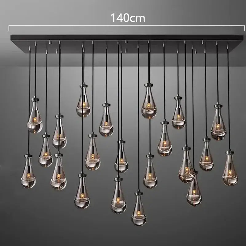 Black LED 31-Head Pendant Chandelier