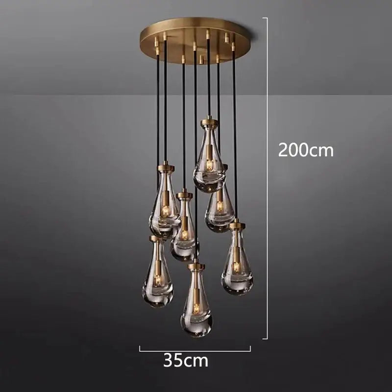 Black LED 31-Head Pendant Chandelier