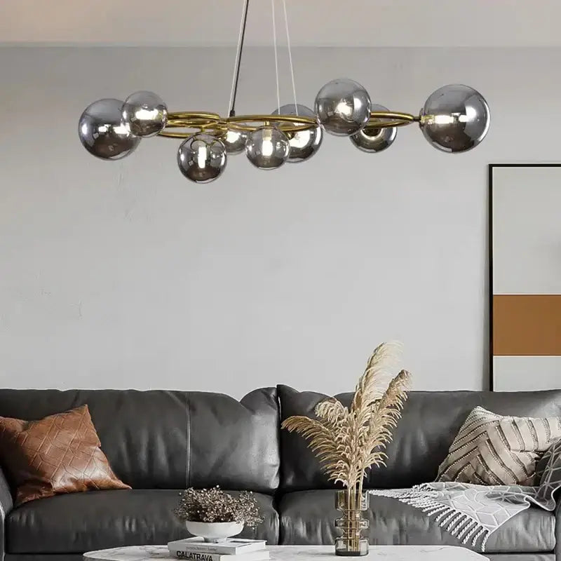 Brass Multi Orb Pendant