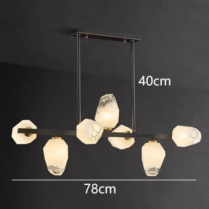 Gold LED 12-Head Pendant Chandelier