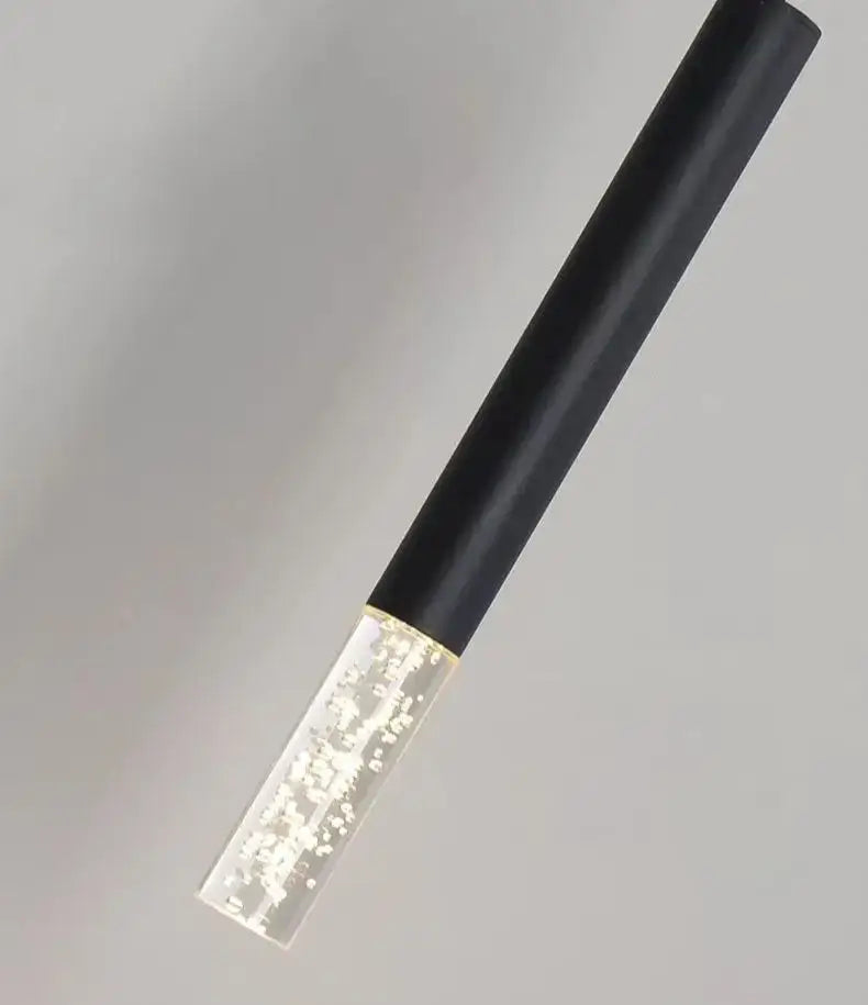 Black Frosted Glass 2-Head Bedroom Pendant
