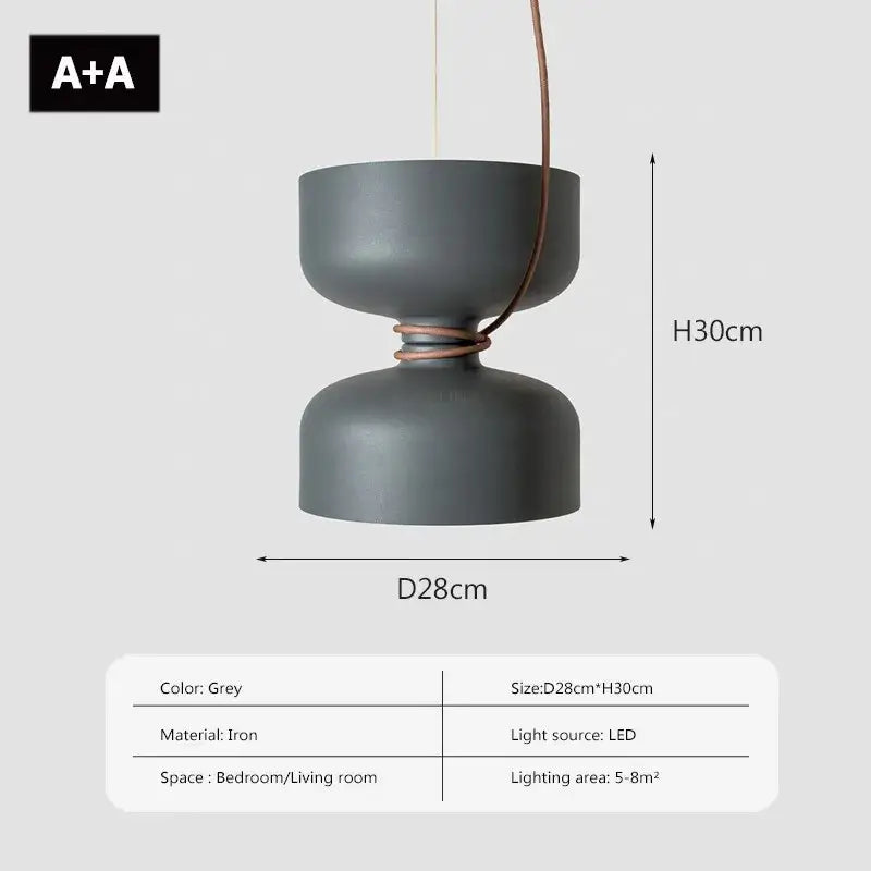 Black White Iron Bedroom Pendant Light