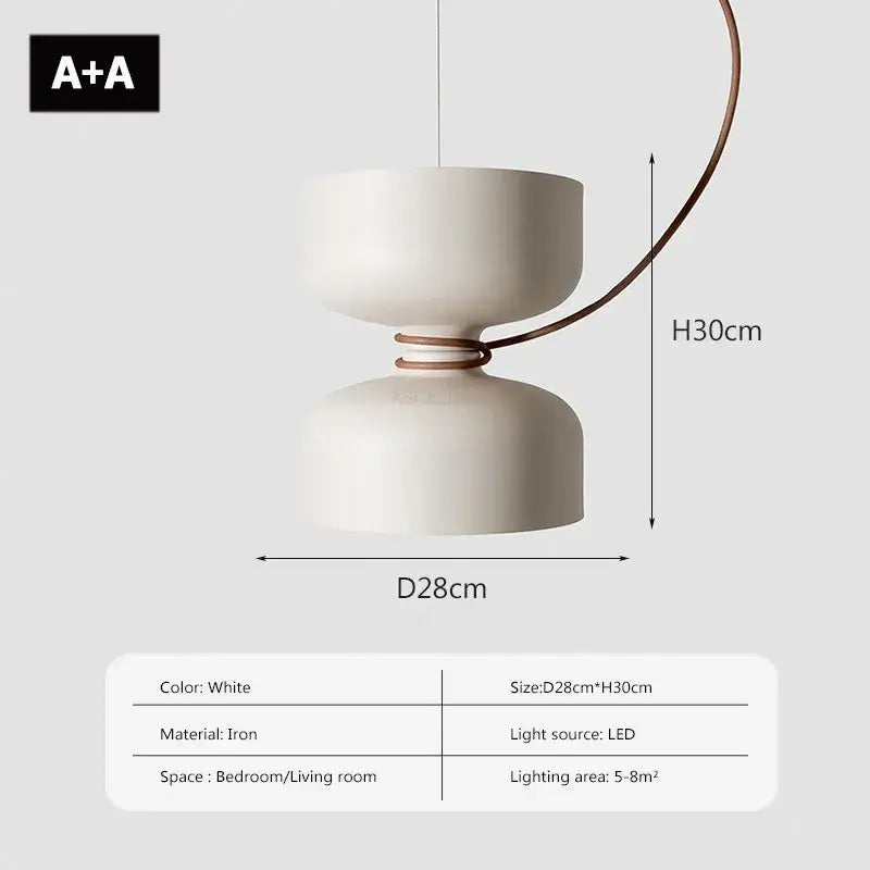 Black White Iron Bedroom Pendant Light