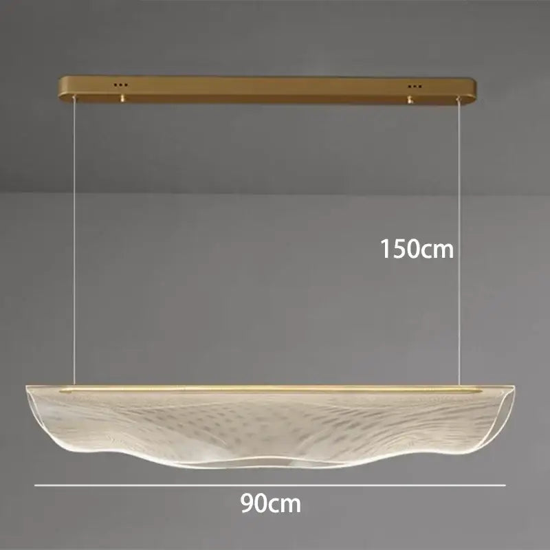 Black Wave 150cm Dimmable LED Pendant