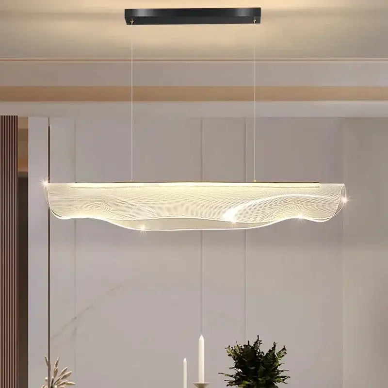 Black Wave 150cm Dimmable LED Pendant