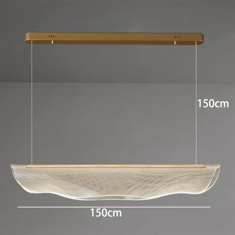 Black Wave 150cm Dimmable LED Pendant