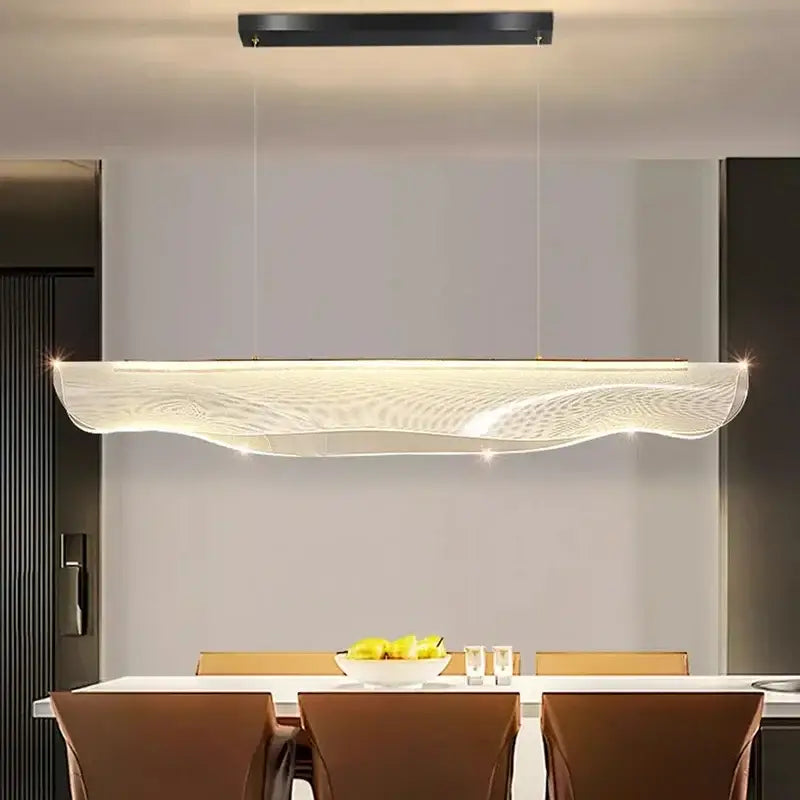 Black Wave 150cm Dimmable LED Pendant