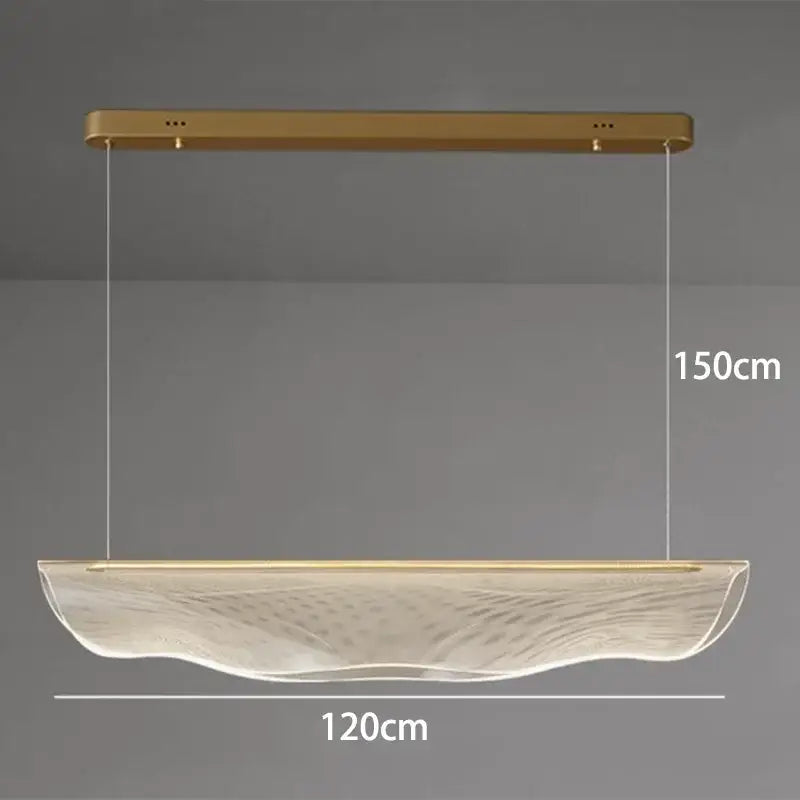 Black Wave 150cm Dimmable LED Pendant