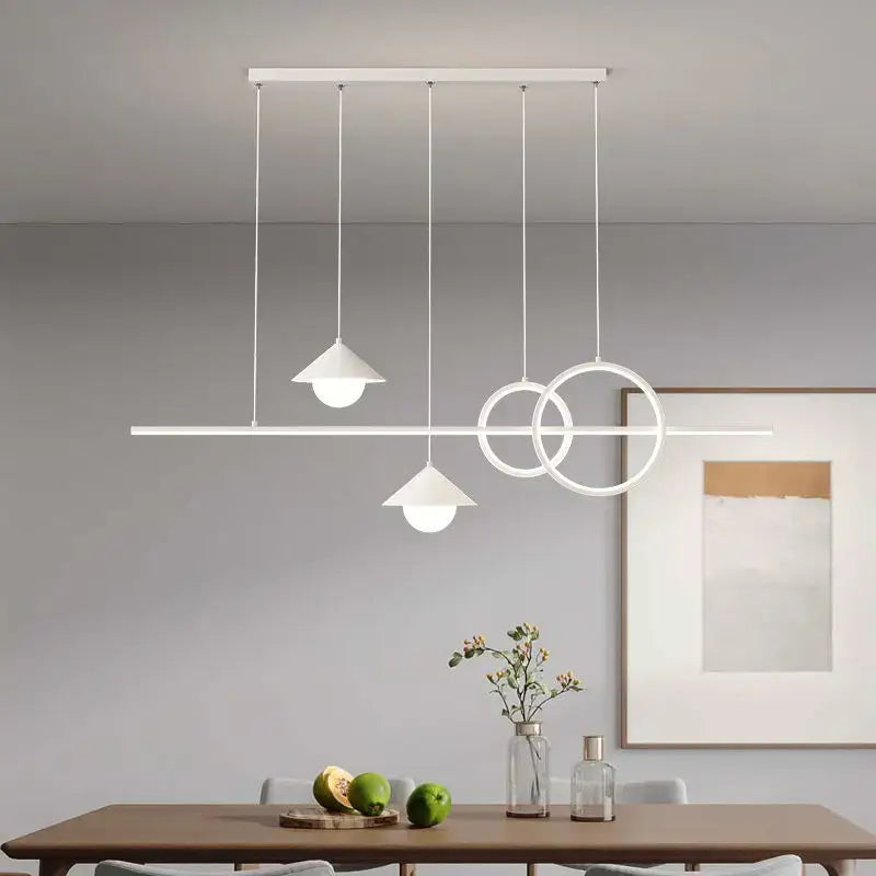 Black Geometric 120cm Minimalist Pendant Light