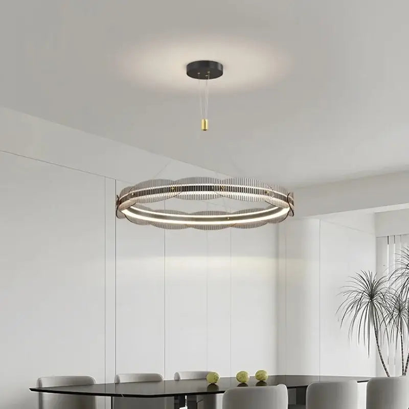 Wavy Double Ring Pendant