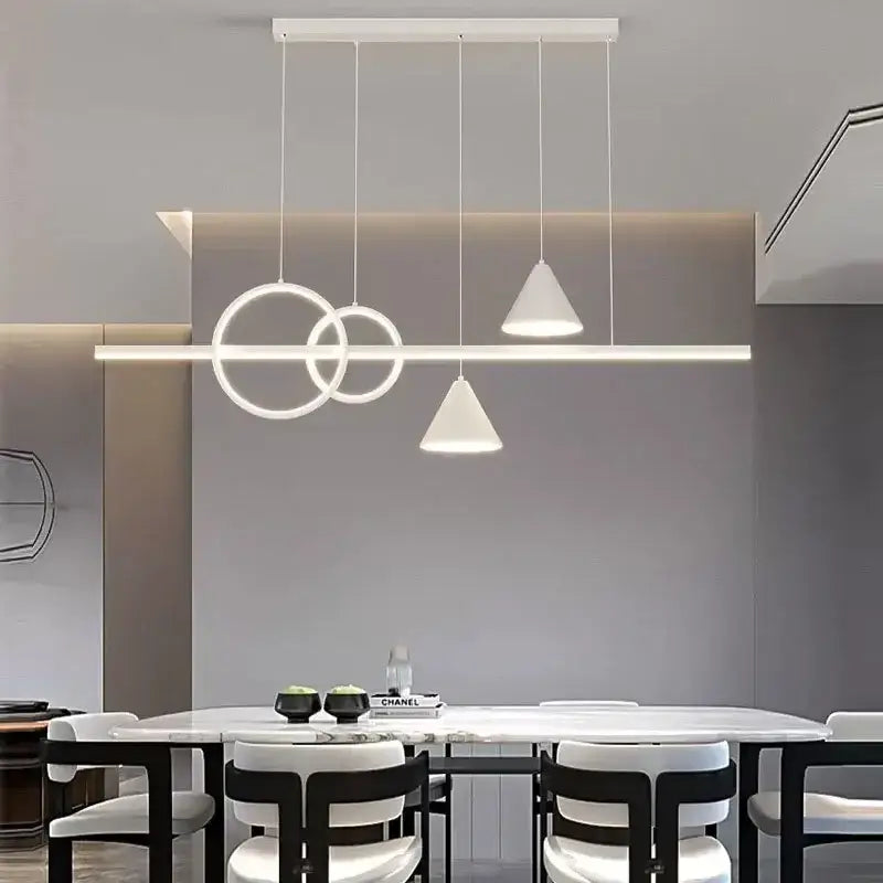 Black Geometric 120cm Minimalist Pendant Light