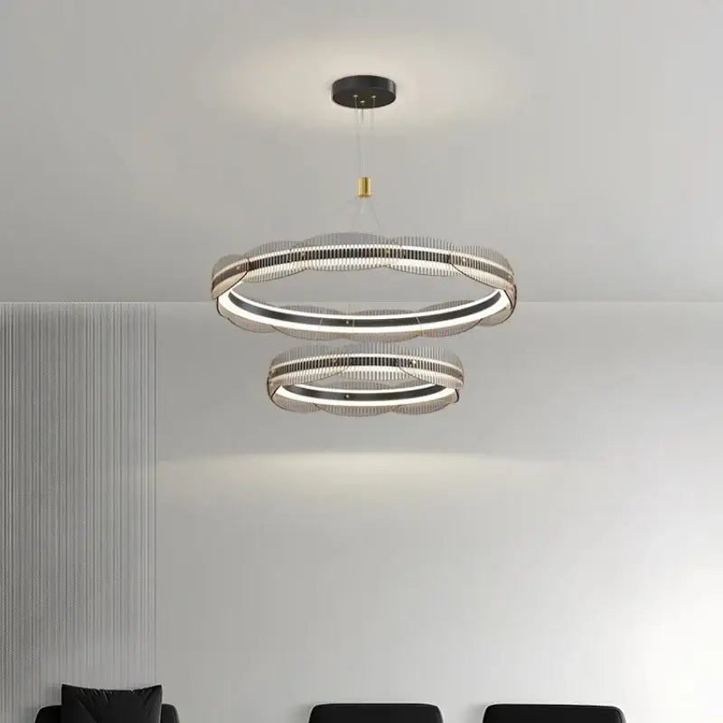 Wavy Double Ring Pendant