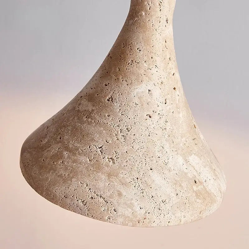 Concrete Dark Wood Pendant Light