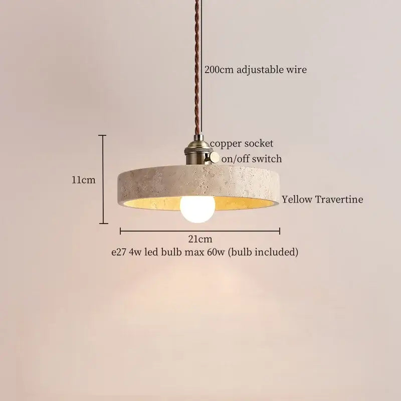 Concrete Dark Wood Pendant Light