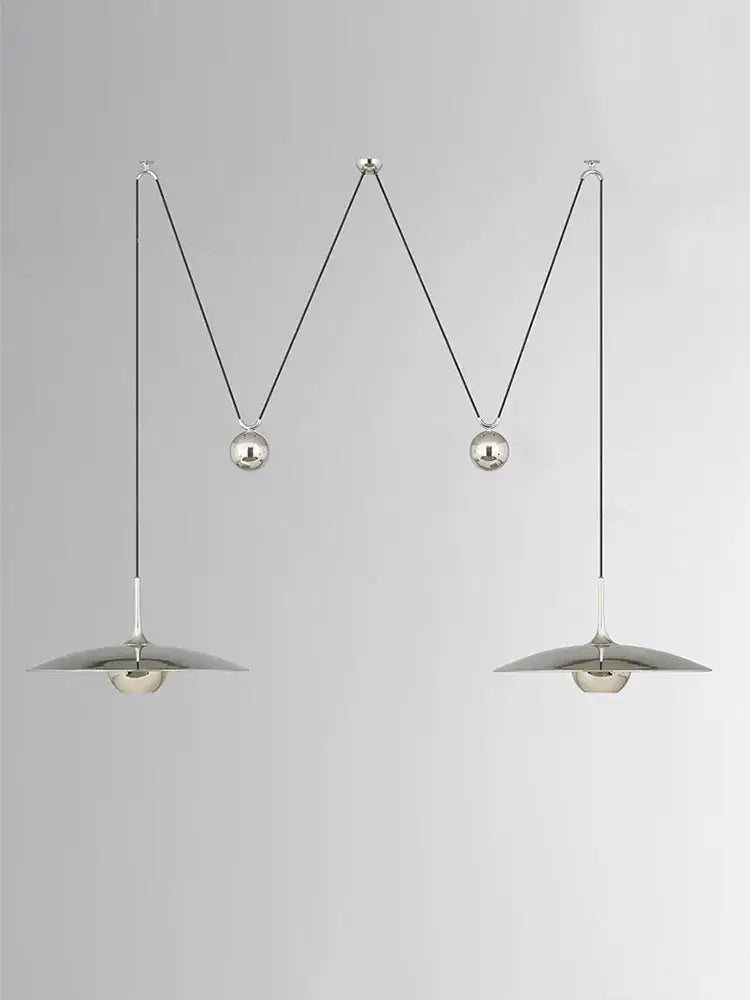 Gold Disc 50cm Adjustable LED Pendant