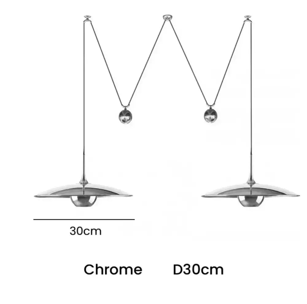 Gold Disc 50cm Adjustable LED Pendant