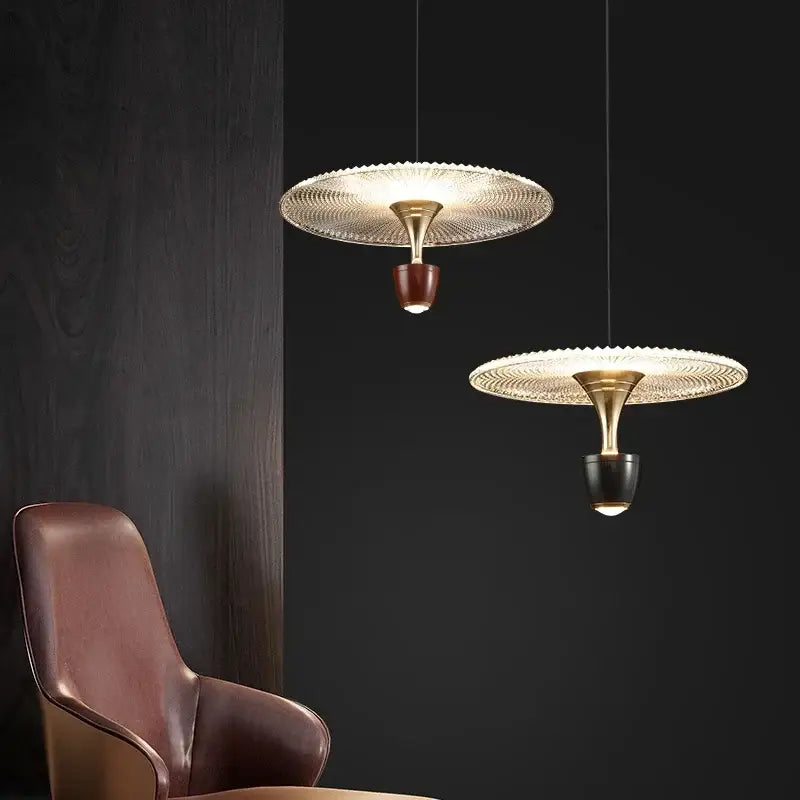 Gold Disc 50cm Adjustable LED Pendant