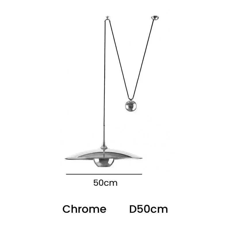 Gold Disc 50cm Adjustable LED Pendant