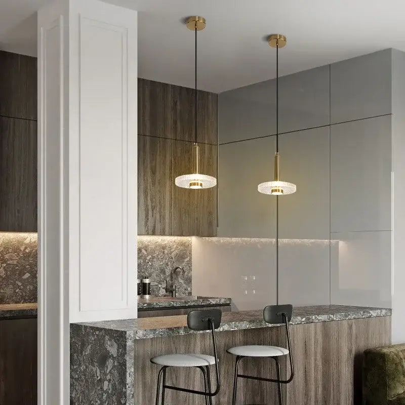 Gold Circular Crystal LED Chandelier
