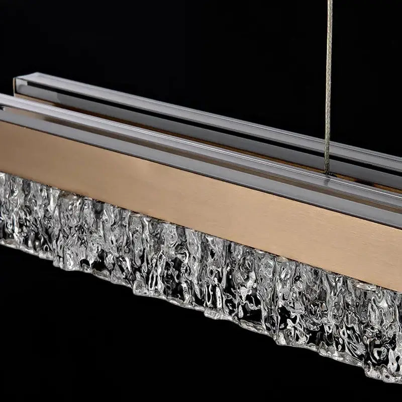 Gold Rectangular 120cm LED Pendant