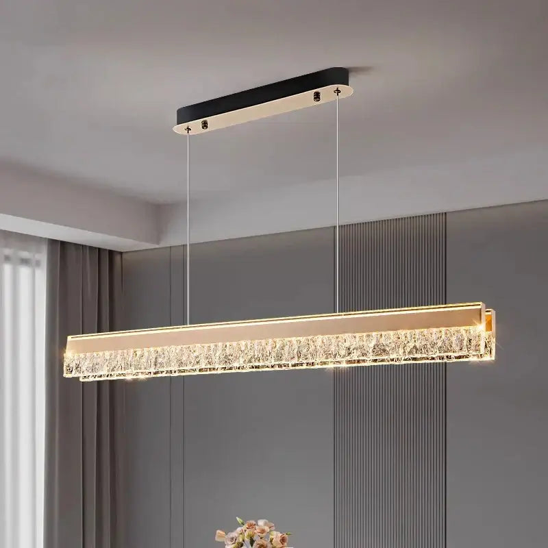 Gold Rectangular 120cm LED Pendant