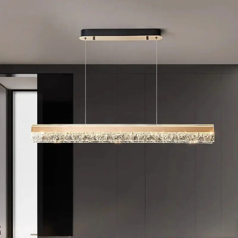 Gold Rectangular 120cm LED Pendant