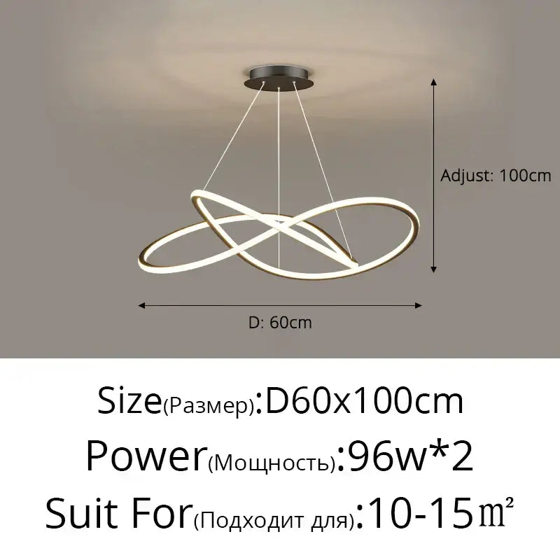 Interlocking Ring LED Pendant