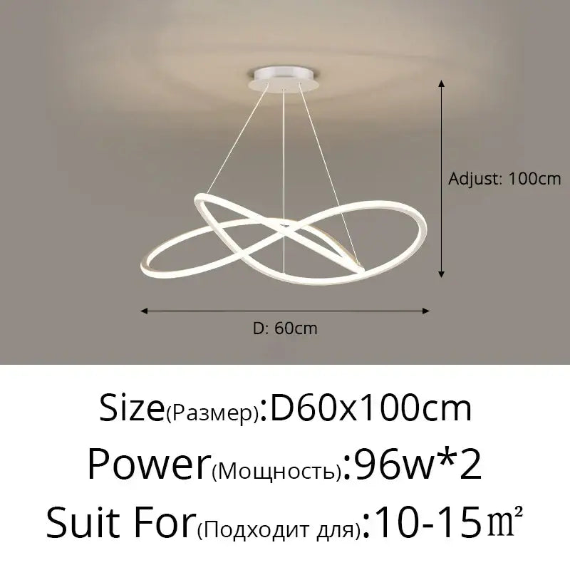 Interlocking Ring LED Pendant