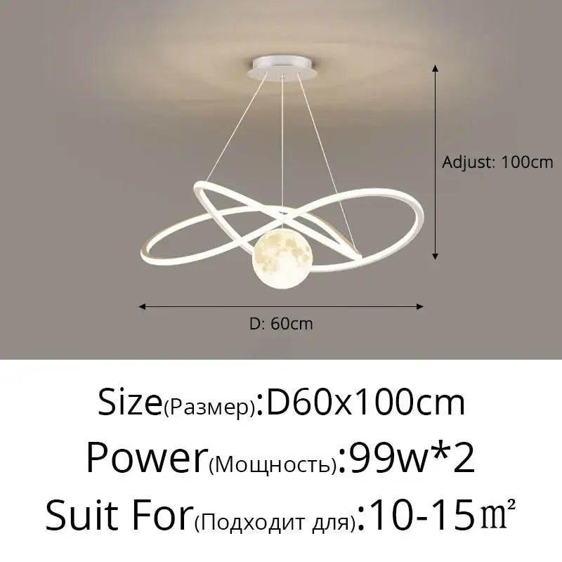Interlocking Ring LED Pendant