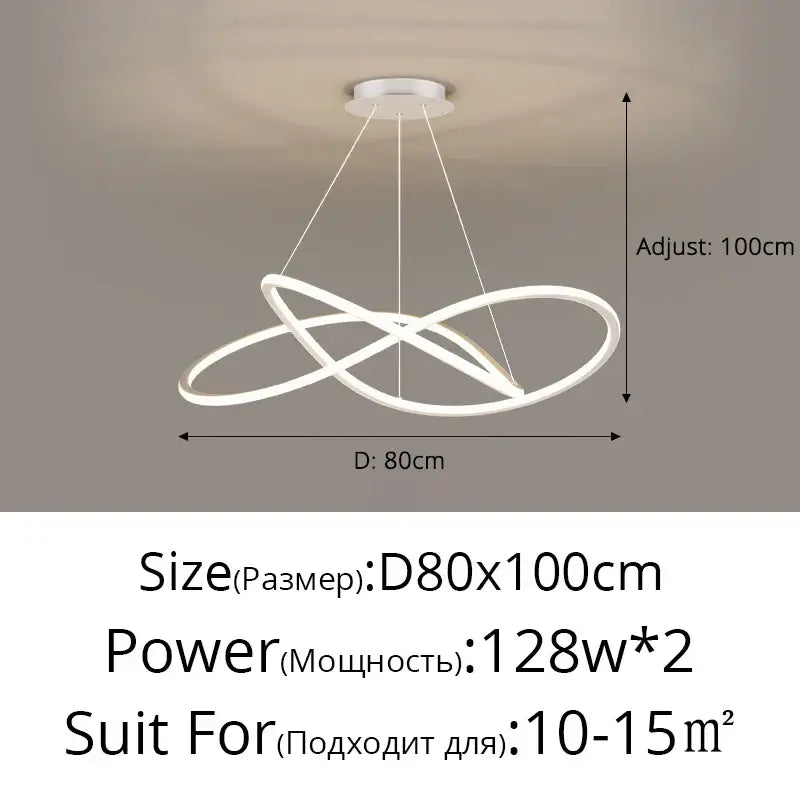 Interlocking Ring LED Pendant
