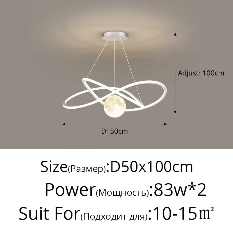 Interlocking Ring LED Pendant