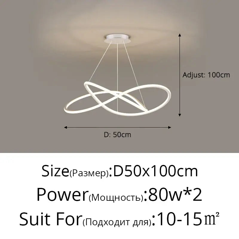 Interlocking Ring LED Pendant