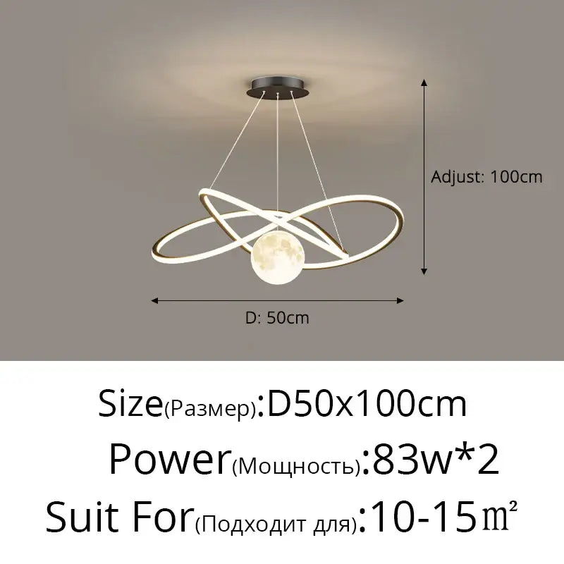 Interlocking Ring LED Pendant