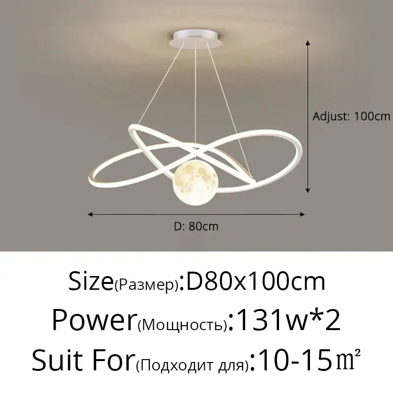 Interlocking Ring LED Pendant