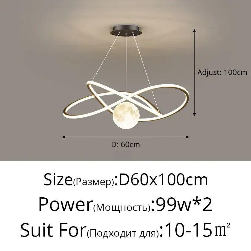 Interlocking Ring LED Pendant