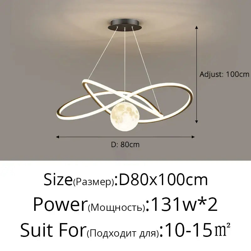 Interlocking Ring LED Pendant