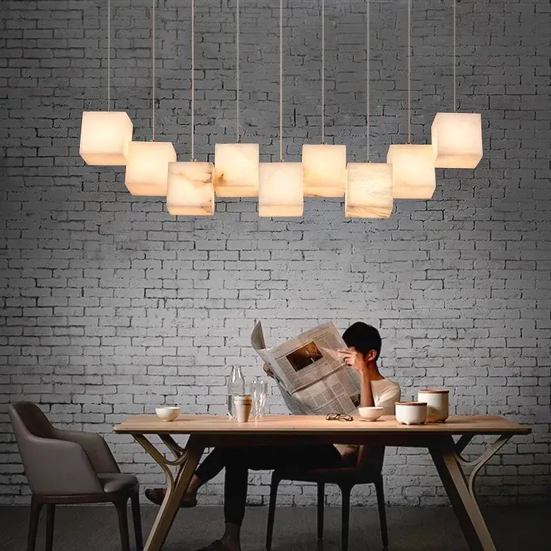 Black Alabaster Pendant Light