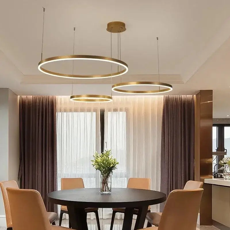 Black Circular LED Pendant
