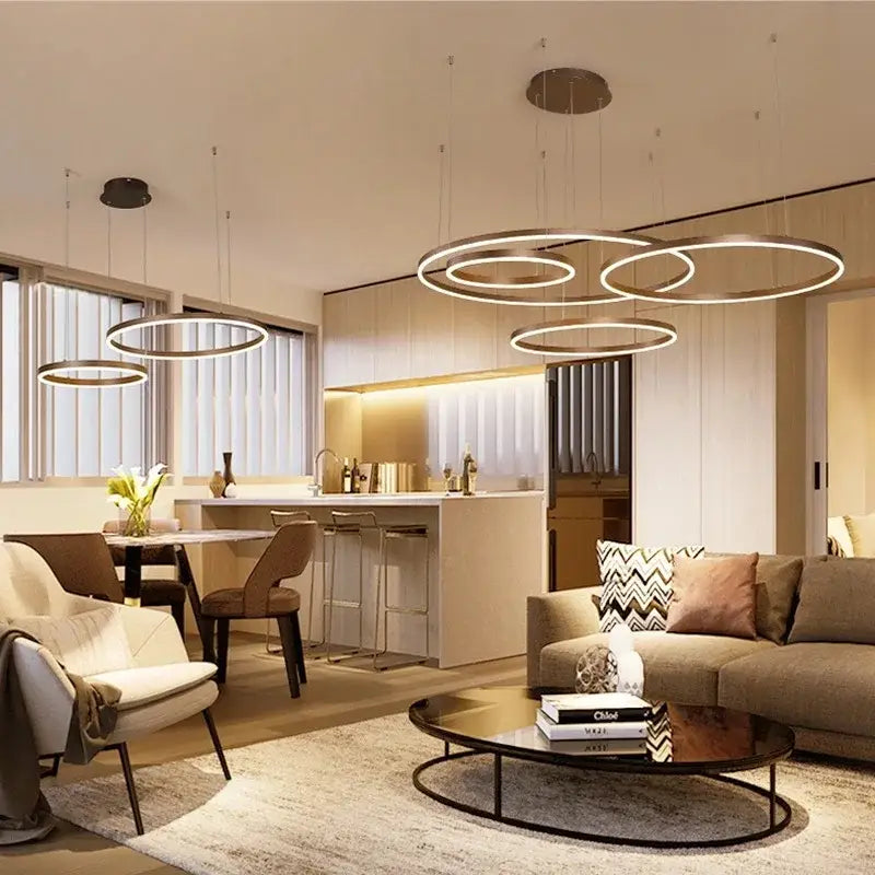 Black Circular LED Pendant
