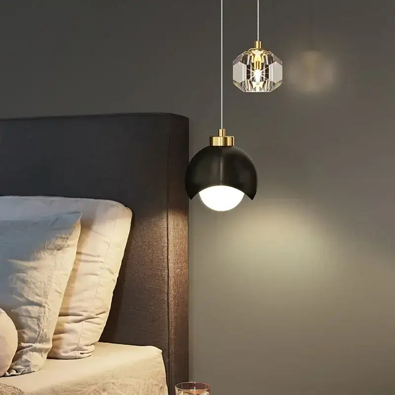 Gold Crystal LED Pendant Lights