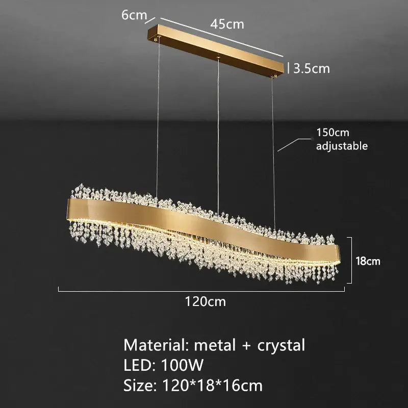 Gold Crystal Dining Lights