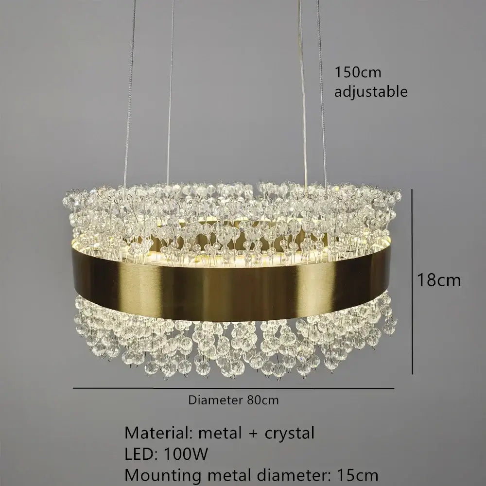 Gold Crystal Dining Lights