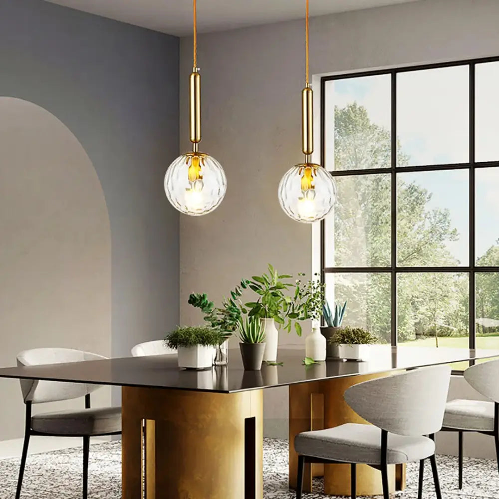 Brass Black Pendant Light