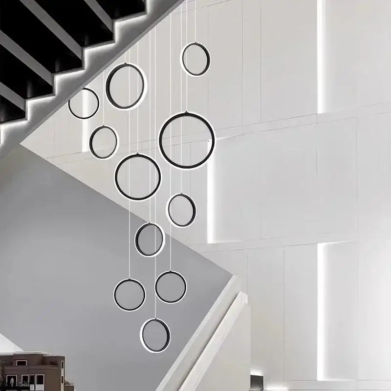 Gold Circular LED Pendant Lights