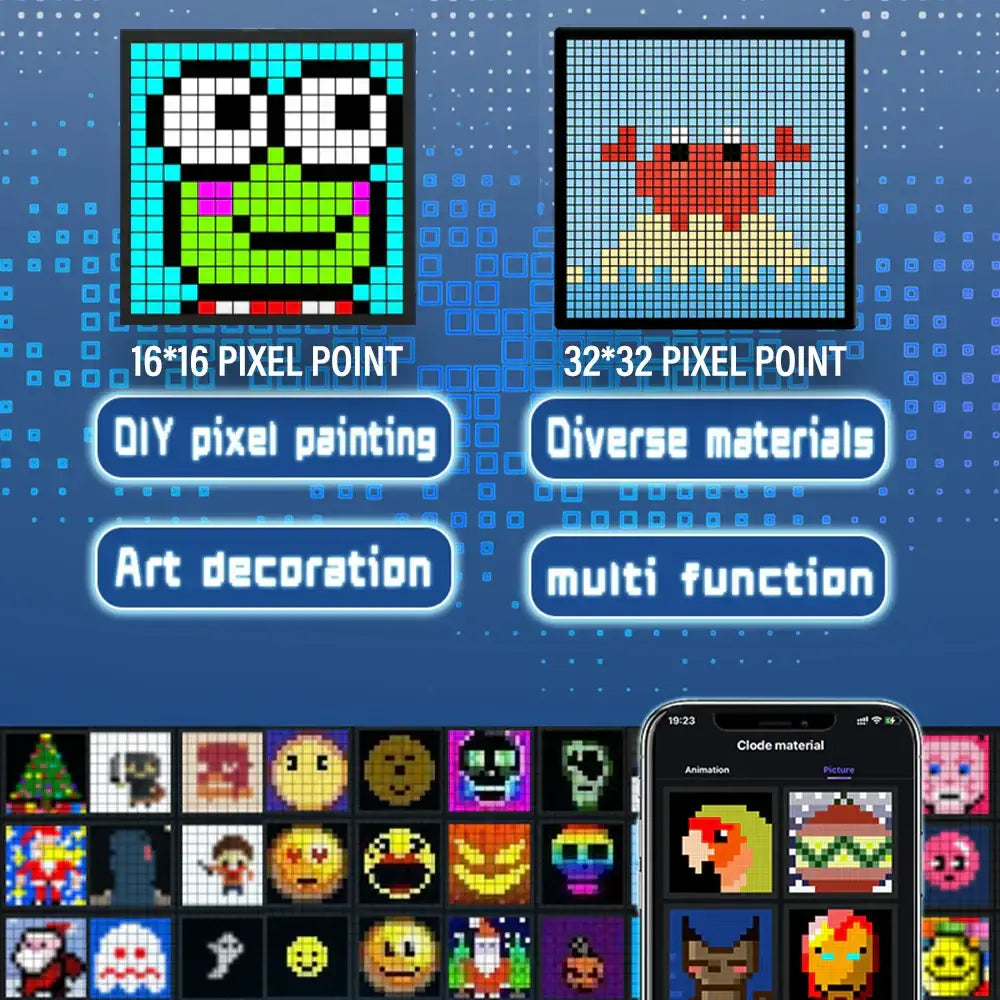 Black LED Pixel Frame