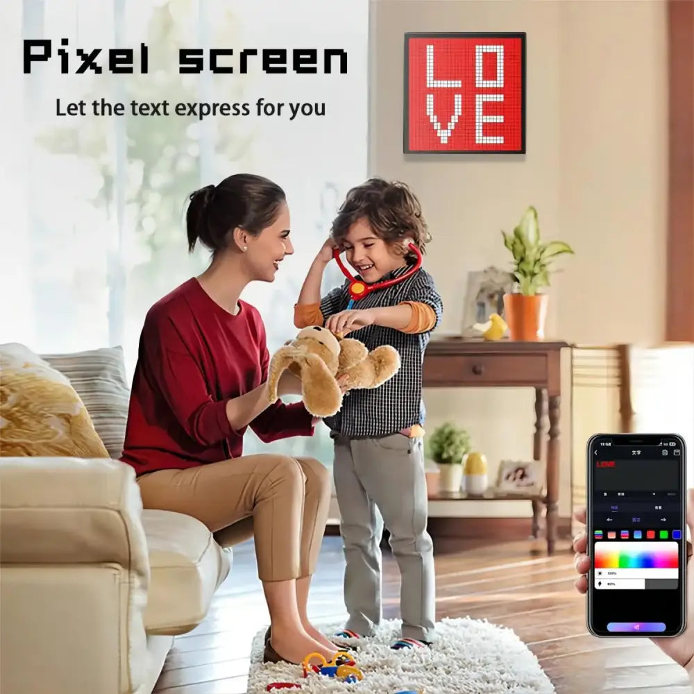 Black LED Pixel Frame