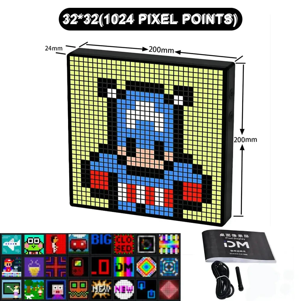 Black LED Pixel Frame