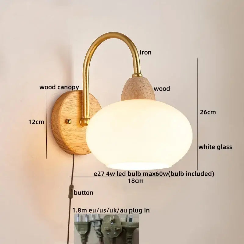 Brass Pull Chain Wall Light