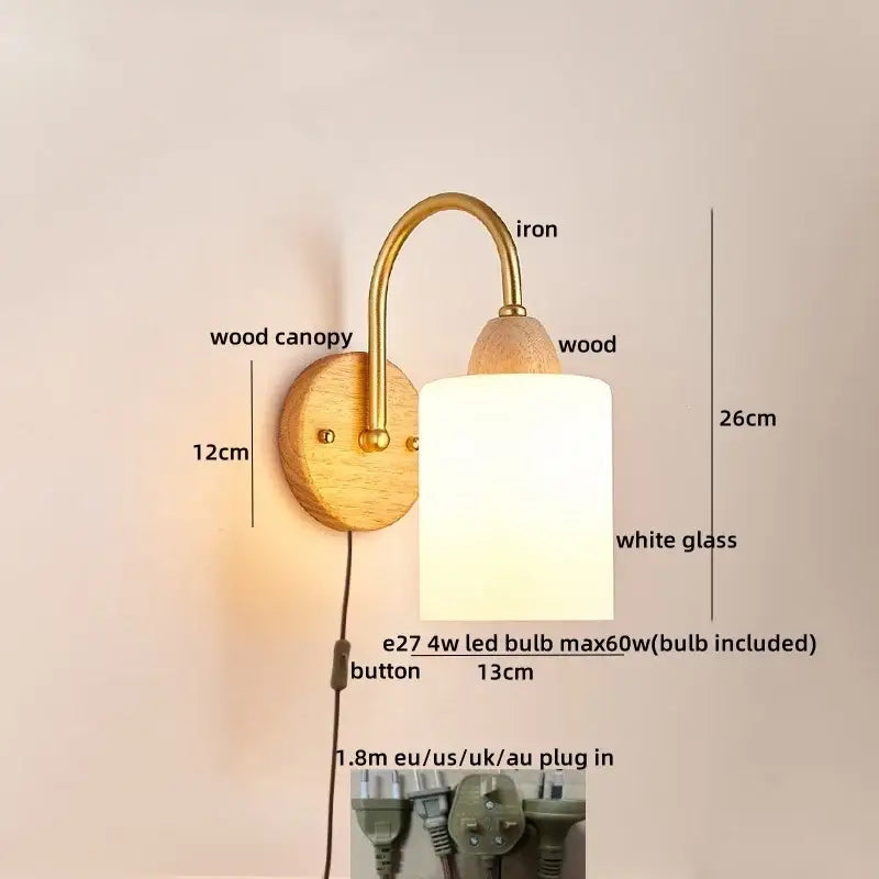 Brass Pull Chain Wall Light